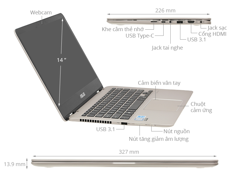 Asus ZenBook 14 UX461UA i5 8250U/8GB/256GB/Win10 (E1117T)