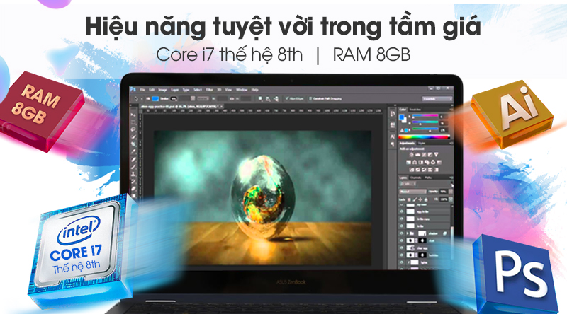 Laptop Asus UX370UA i7 8550U/8GB/512GB/Touch/Win10 (C4217TS)