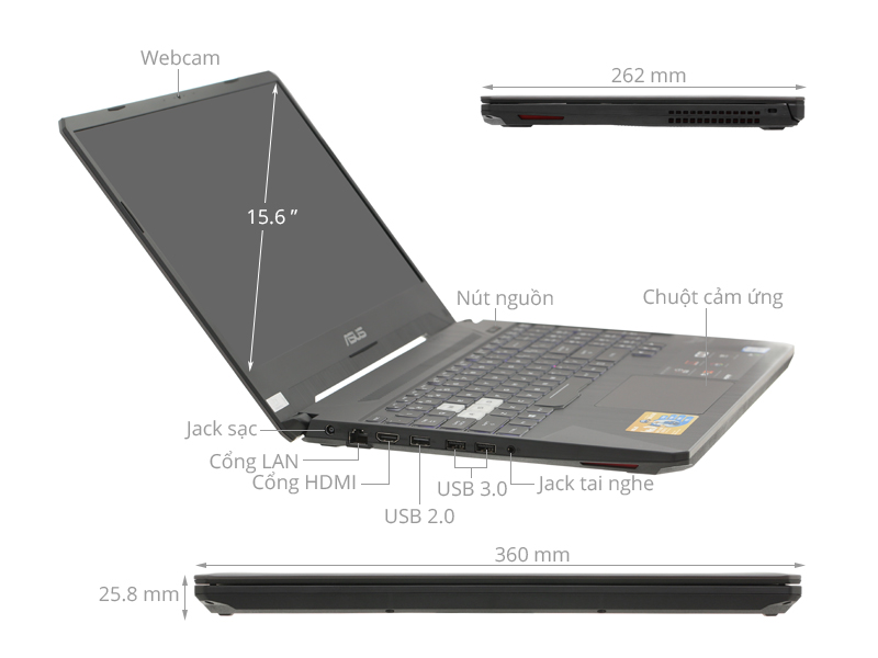 Asus Gaming FX505GE i5 8300H/8GB/1TB+128GB/4GB GTX1050Ti/Win10 (BQ049T)