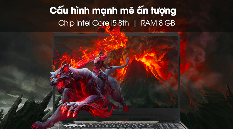 Laptop Asus Gaming FX505GE i5 8300H/8GB/1TB+128GB/4GB GTX1050Ti/Win10 (BQ049T)