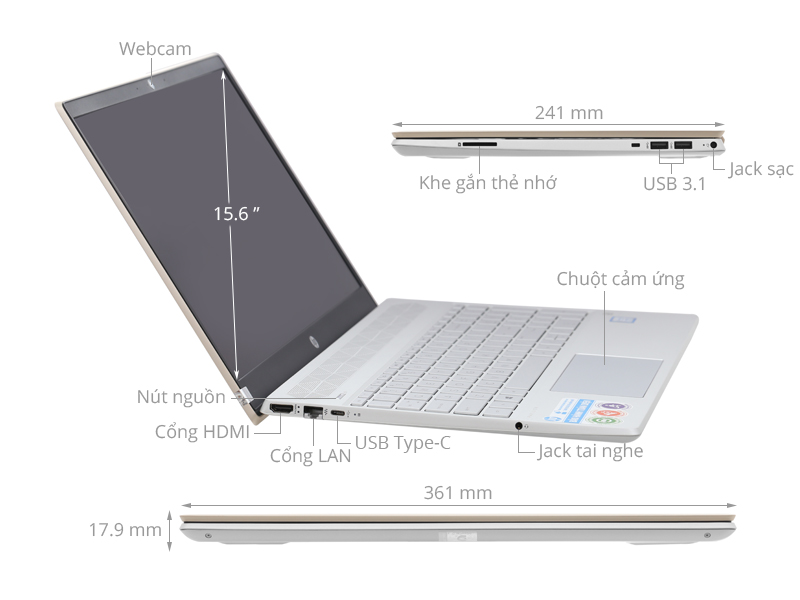 HP Pavilion 15 cs0016TU i3 8130/4GB/1TB/Win10 (4MF08PA)