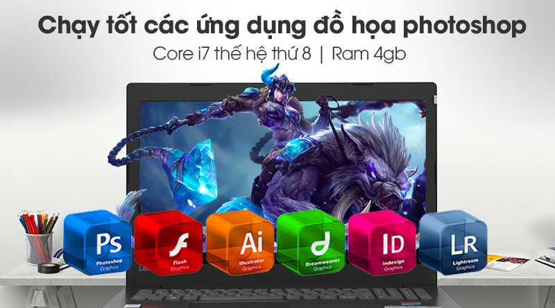 Laptop Lenovo IdeaPad 330 15  i7 8550U/4GB/1TB+16GB/4GB R530/Win10 (81DE01JPVN)