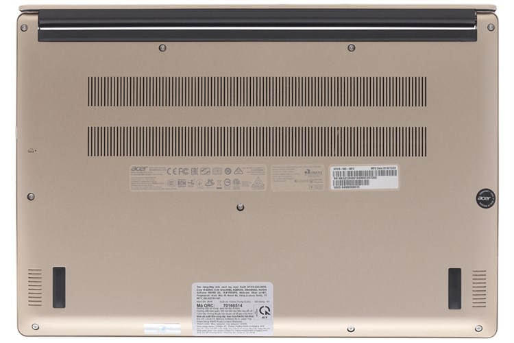 Laptop Acer Swift 3 SF315 52G 58TE i5 8250U/8GB/256GB/2GB MX150/Win10 (NX.GZCSV.001) Màu Vàng
