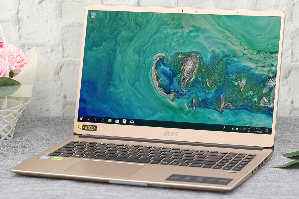 Laptop Acer Swift 3 SF315 52G 58TE i5 8250U/8GB/256GB/2GB MX150/Win10 (NX.GZCSV.001) Màu Vàng