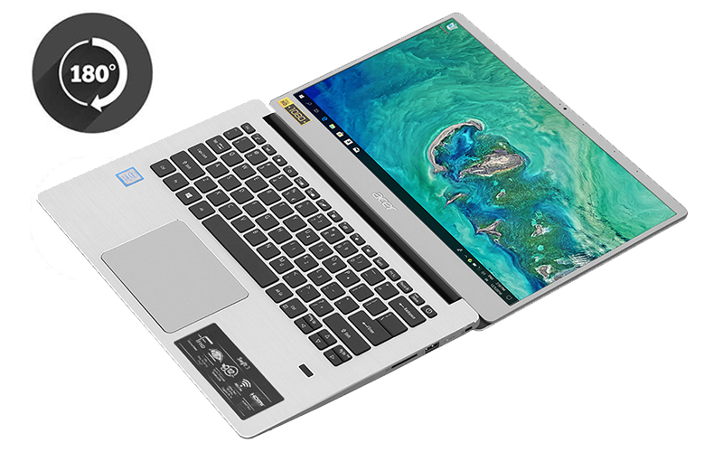 laptop Acer Swift SF314 56 38UE bản lề mở 180 độ 