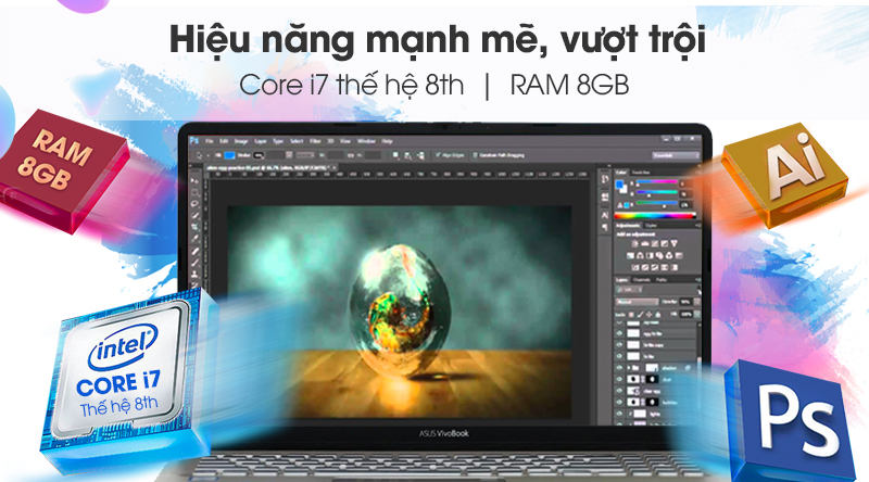 Laptop Asus VivoBook S530UN i7 8550U/8GB/256GB/2GB MX150/Win10 (BQ028T)