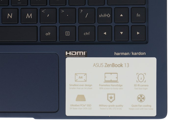 Laptop Asus ZenBook UX333FA i5 8265U/8GB/256GB/Túi/Win10 (A4016T) Màu Xanh Dương