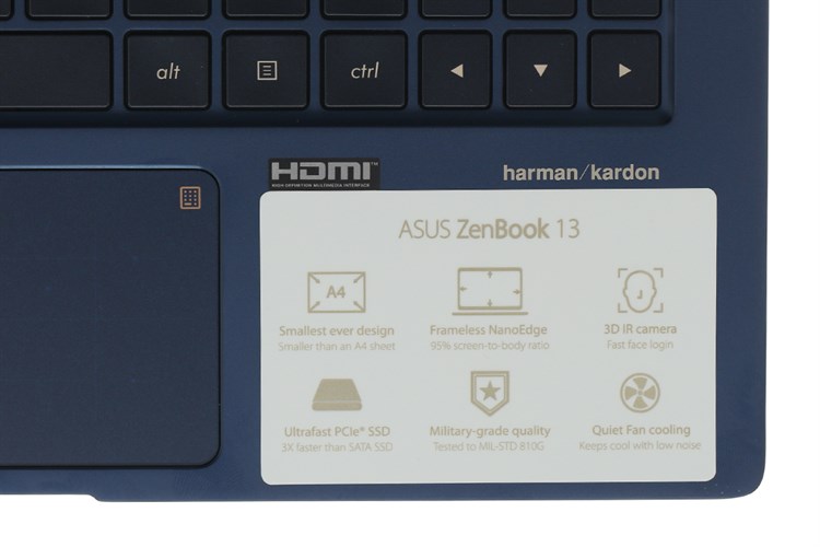 Laptop Asus ZenBook 13 UX333FA i5 8265U/8GB/256GB/Túi/Win10 (A4011T) Màu Xanh Dương