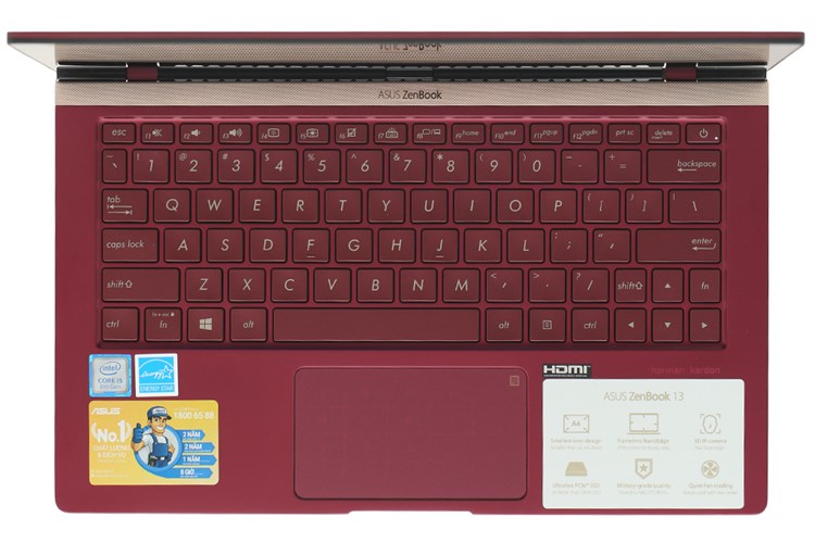 Laptop Asus ZenBook 13 UX333FA i5 8265U/8GB/512GB/Túi/Win10 (A4184T) Màu Đỏ