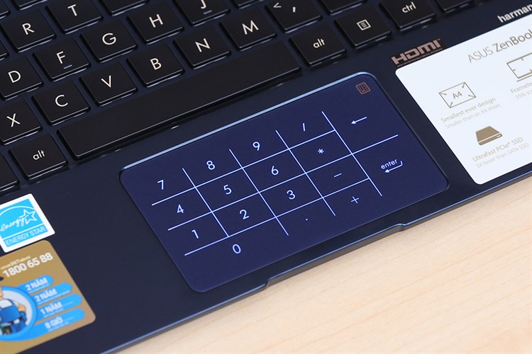 Laptop Asus ZenBook 13 UX333FN i5 8265U/8GB/512GB/2GB MX150/Túi/Win10 (A4124T) Màu Xanh Dương