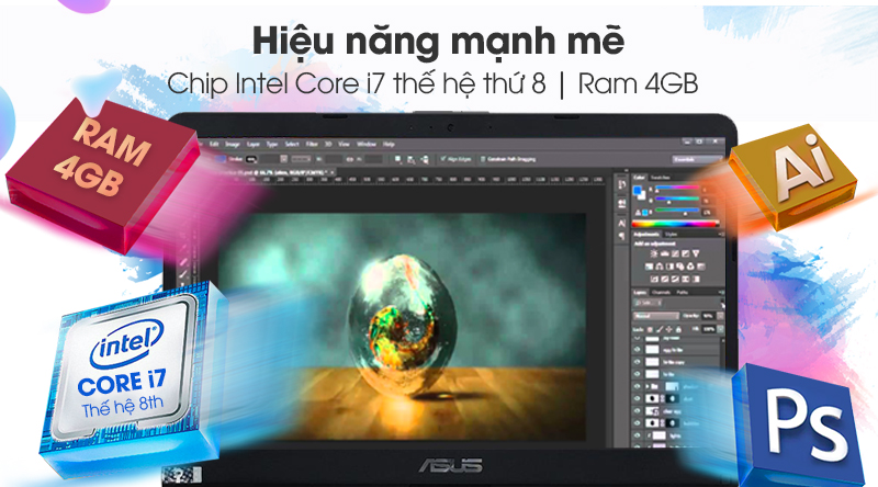 Laptop Asus VivoBook X507UB i7 8550U/4GB/1TB/2GB MX110/Win10 (BR354T)