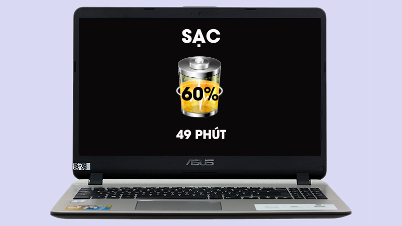 Laptop Asus Vivobook X507UB-BR354T sạc nhanh hơn với công nghệ Asus SuperBattery Laptop Asus Vivobook X507UB-BR354T sạc nhanh hơn với công nghệ Asus SuperBattery