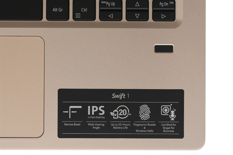 Laptop Acer Swift SF114 32 C9FV N4000/4GB/64GB/Win10 (NX.GXQSV.002) Màu Vàng
