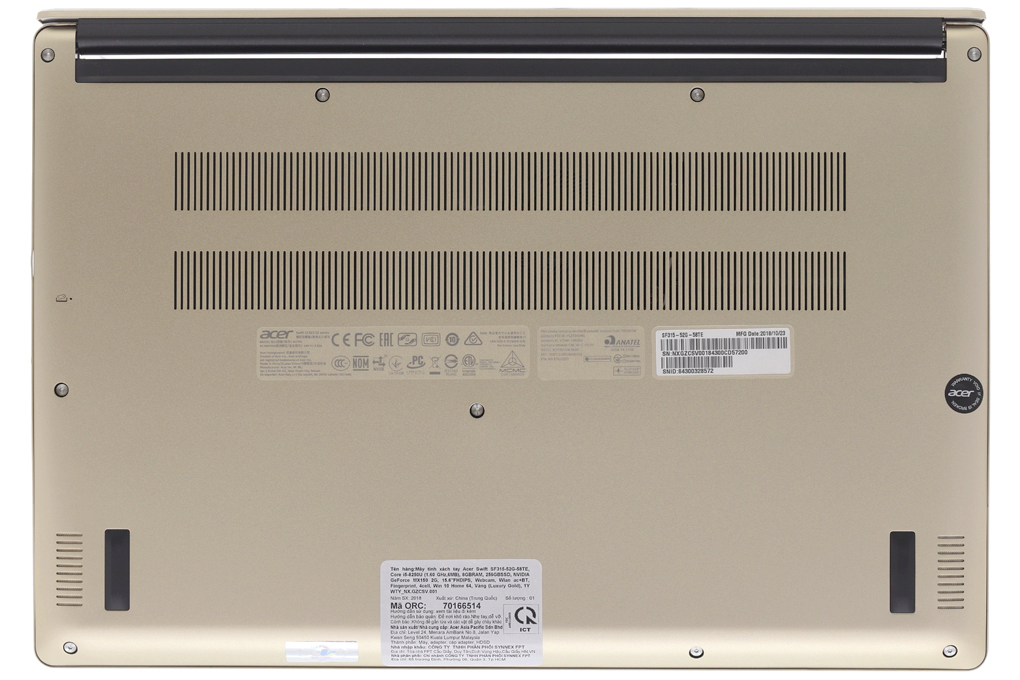 Laptop Acer Swift 3 SF315 52G 87N4 i7 8550U/8GB/128GB/2GB MX150/Win10 (NX.GZCSV.005) Màu Vàng