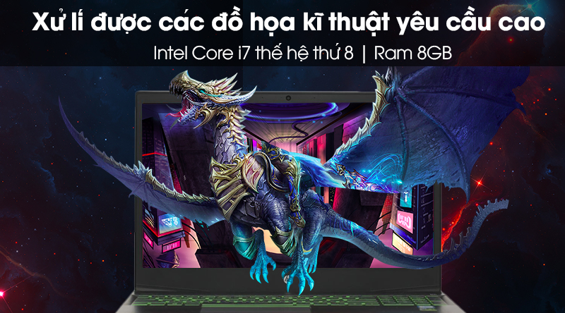 Laptop HP Palivion 15 cx0182TX i7 8750H/8GB/1TB+128GB/4GB GTX1050Ti/Win10 (5EF46PA)