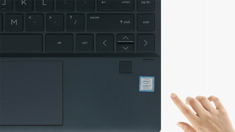 Laptop HP Spectre X360 sở hữu tính năng đăng nhập bằng vân tay