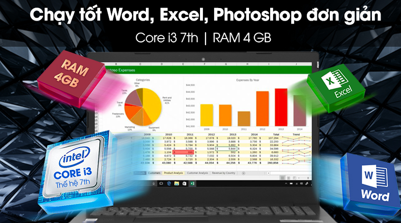 Laptop Lenovo Ideapad 330 15IKB i3 7130U/4GB/500GB/Win10 (81DC00ENVN)