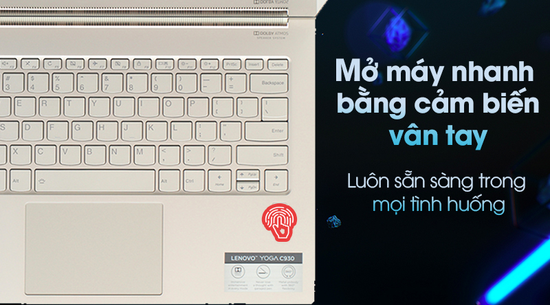 Laptop Lenovo Yoga C930 13IKB i7 8550U/16GB/512GB/Win10 (81C4009QVN)
