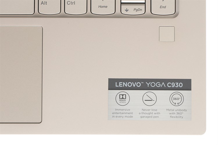 Laptop Lenovo Yoga C930 13IKB i7 8550U/16GB/512GB/Win10 (81C4009QVN) Màu Xám