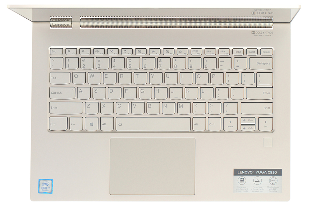 Laptop Lenovo Yoga C930 13IKB i7 8550U/16GB/512GB/Win10 (81C4009QVN) Màu Xám