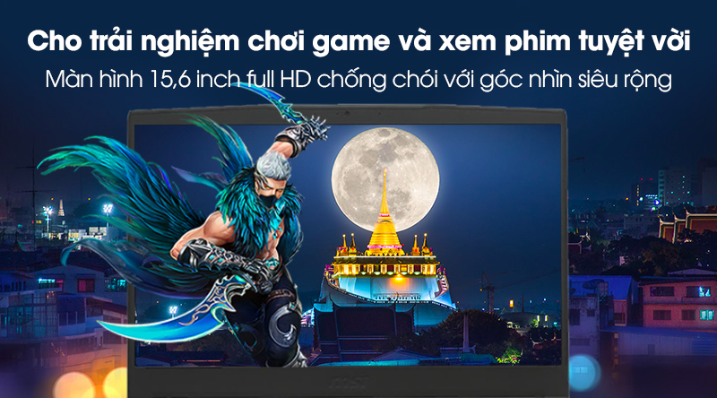 Laptop MSI GF63 8RC i5 8300H/8GB/1TB+128GB/ GTX1050/Win 10 (243VN)