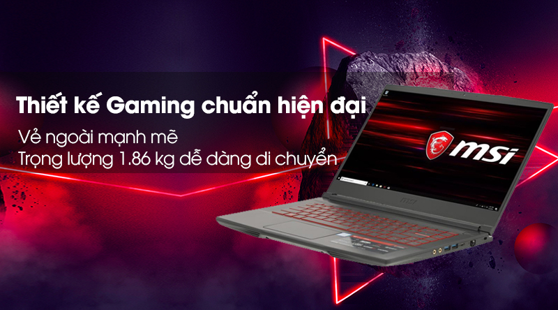 Laptop MSI GF63 8RC i5 8300H/8GB/1TB+128GB/ GTX1050/Win 10 (243VN)