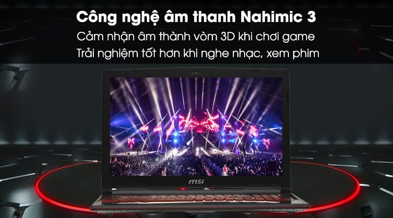 Laptop MSI GL63 8SD i7 8750H/8GB/1TB+128GB/ GTX1660Ti/Win 10 (281VN)