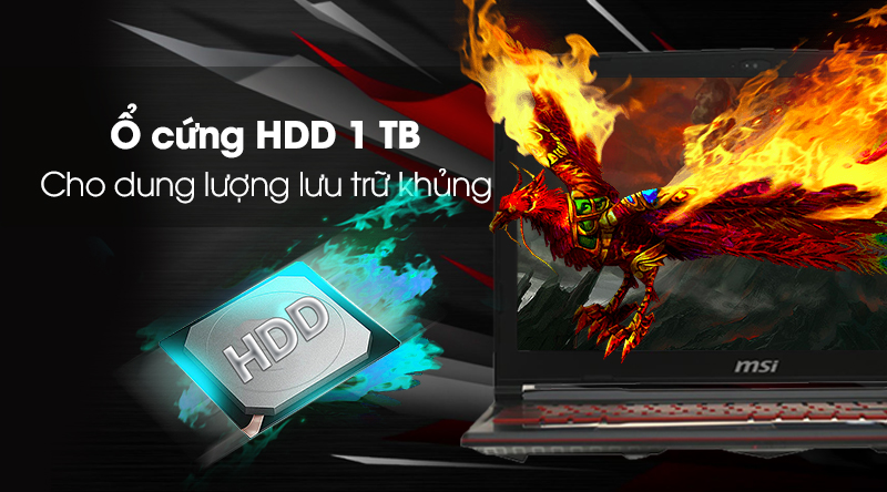 Laptop MSI GL63 8SD i7 8750H/8GB/1TB+128GB/ GTX1660Ti/Win 10 (281VN)