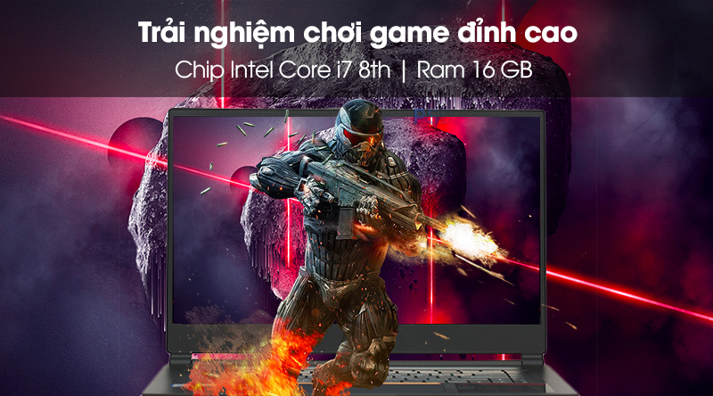 Laptop MSI GS65 8SE i7 8750H/8Gb/256GB/ GTX 2060/Win10 (225VN)