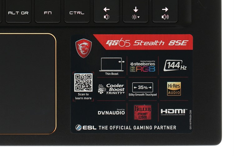 Laptop MSI GS65 8SE i7 8750H/8Gb/256GB/ GTX 2060/Win10 (225VN)