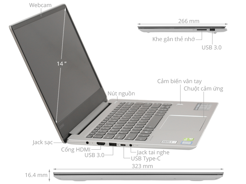 Lenovo Ideapad 530s 14IKB i5 8250U/8GB/256GB/2GB MX130/Win10 (81EU00T0VN)