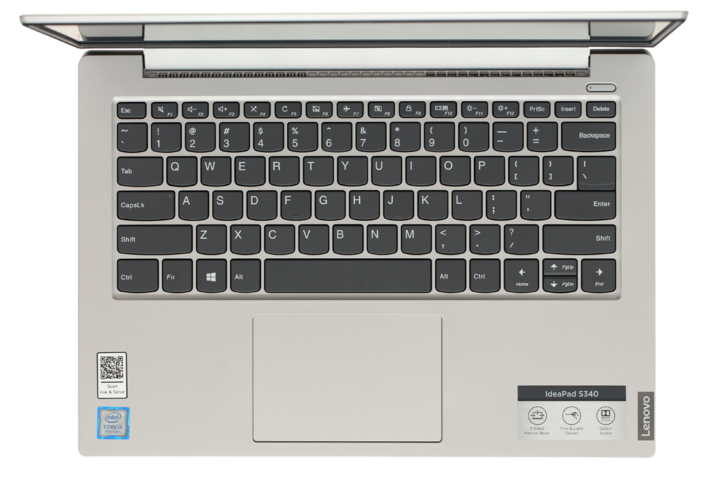 Laptop Lenovo Ideapad S340 14IWL i3 8145U/8GB/1TB/Win10 (81N70064VN) Màu Xám