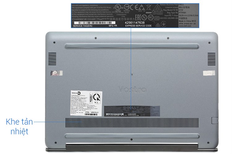 Laptop Dell Vostro 5581 i5 8265U/4GB/1TB/2GB MX130/Win10 (VRF6J1) Màu Xám