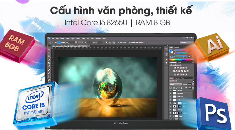 Laptop Asus VivoBook S430FN i5 8265U/8GB/256GB/2GB MX150/Win10 (EB032T)