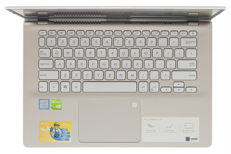 Laptop Asus VivoBook S430FN i5 8265U/8GB/256GB/2GB MX150/Win10 (EB032T) Màu Vàng