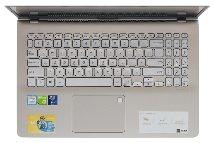 Laptop Asus VivoBook S530FN i7 8565U/8GB+16GB/1TB/2GB MX150/Win10 (BQ550T) Màu Vàng