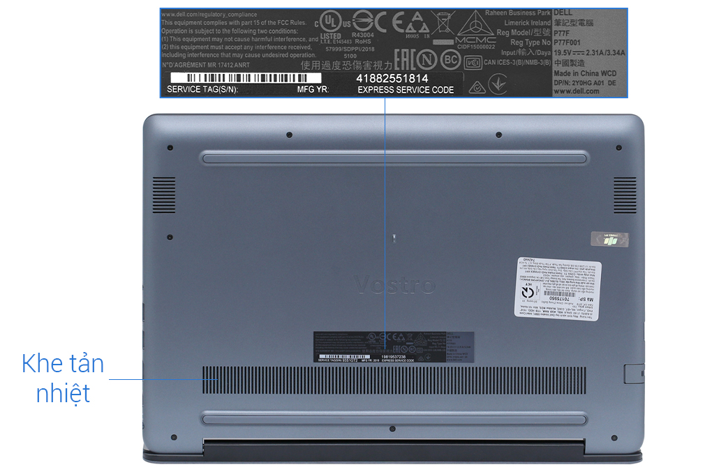 Laptop Dell Vostro 5581 i5 8265U/4GB/1TB/Office365/Win10 (70175950) Màu Xám