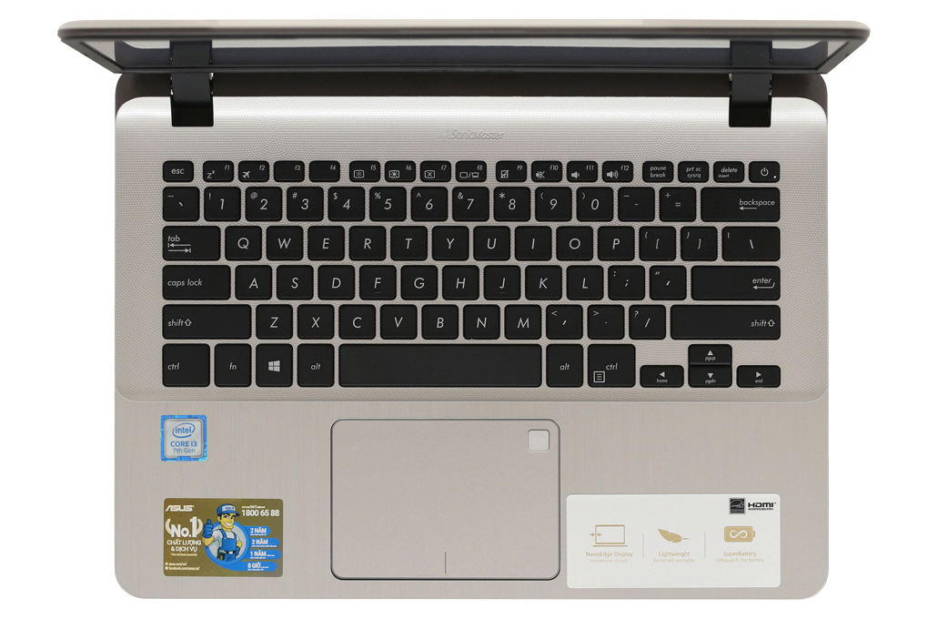 Laptop Asus VivoBook 14 X407UA i3 7020U/4GB/1TB/Win10 (BV309T)