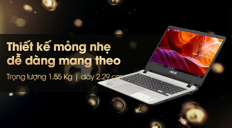 Laptop Asus VivoBook 14 X407UA i3 7020U/4GB/1TB/Win10 (BV345T)