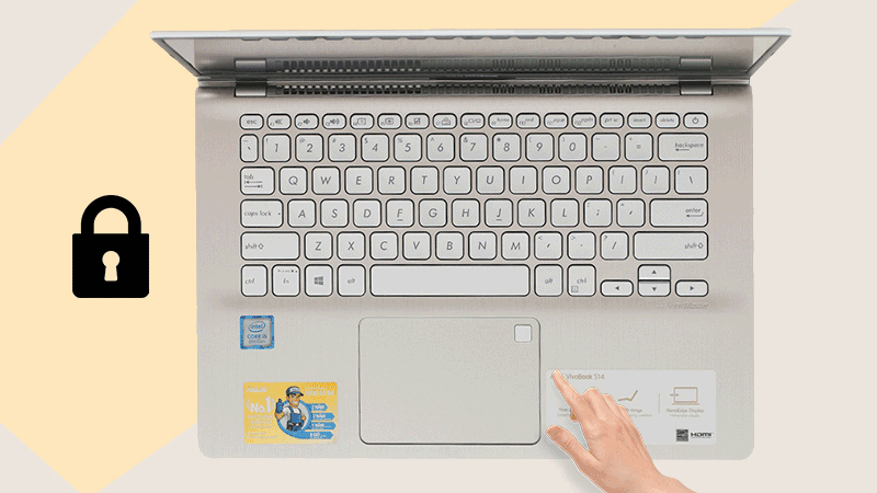  Laptop Asus VivoBook S14 S430FA-EB074T  nhờ vào cảm biến vân tay được tích hợp sẵn đem lại sự tiện lợi, bảo mật tối ưu.