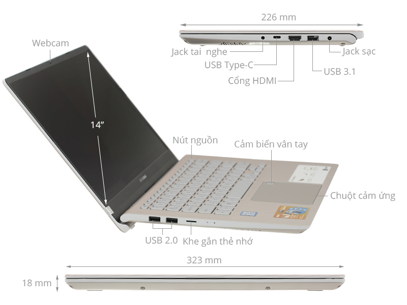 Asus VivoBook S430FA i7 8565U/8GB/512GB/Win10 (EB328T)