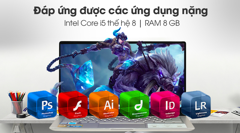 Laptop Asus ZenBook 14 UX433FA i5 8265U/8GB/256GB/Túi/Win10 (A6113T)