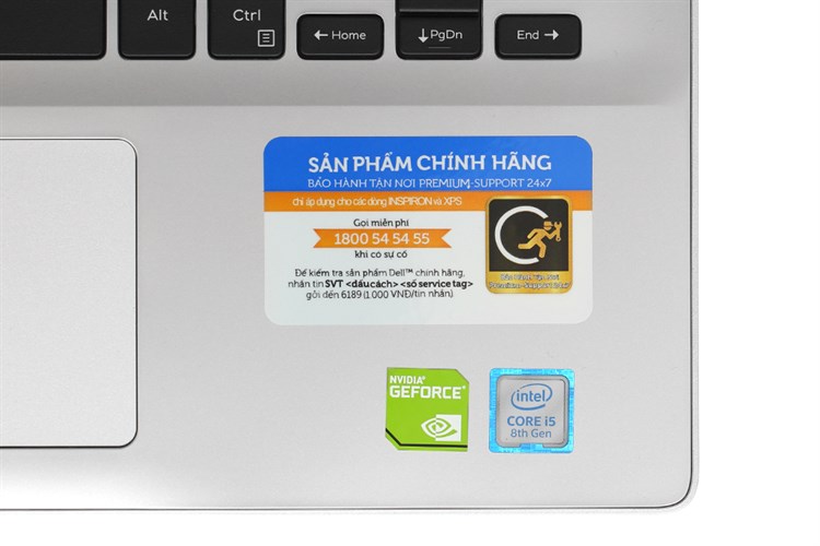 Laptop Dell Inspiron 5480 i5 8265U/8GB/256GB/2GB MX150/Office365/Win10 (X6C892) Màu Bạc