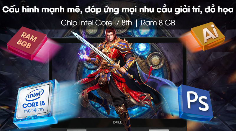 Laptop Dell Inspiron 14 5482 i7 8565U/8GB/256GB/2GB MX130/Touch/Office365/Win10 (C2CPX1)