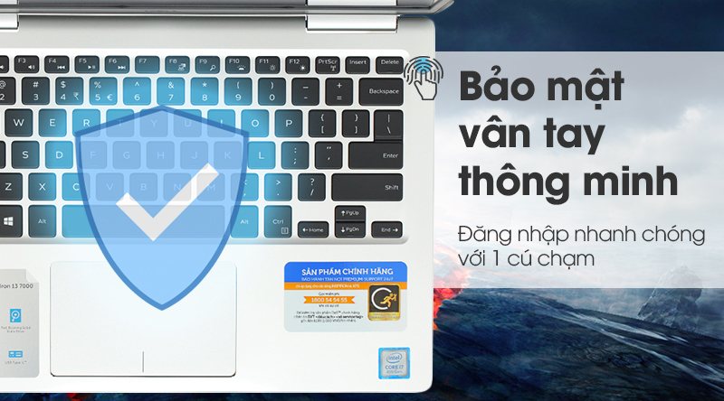 Laptop Dell Inspiron 7370 i7 8550U/8GB/256GB/Office365/Win10 (7D61Y3)