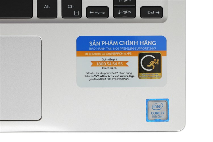 Laptop Dell Inspiron 7370 i7 8550U/8GB/256GB/Office365/Win10 (7D61Y3) Màu Bạc