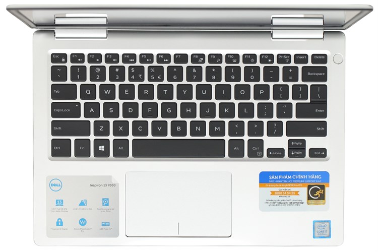 Laptop Dell Inspiron 7370 i7 8550U/8GB/256GB/Office365/Win10 (7D61Y3) Màu Bạc