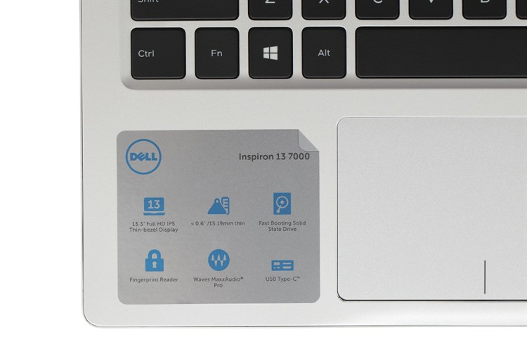 Laptop Dell Inspiron 7370 i7 8550U/8GB/256GB/Office365/Win10 (7D61Y3) Màu Bạc