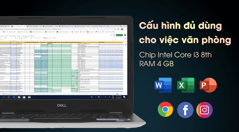 Laptop Dell Inspiron 3480 chạy ổn định các ứng dụng văn phòng