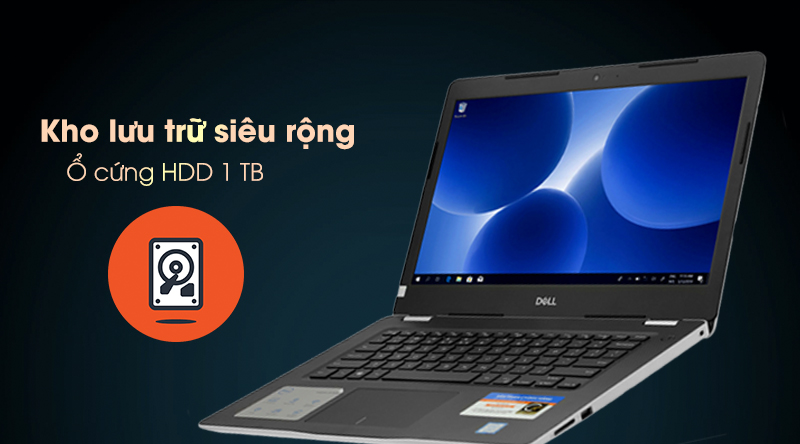Laptop Dell Inspiron 3480 lưu trữ được nhiều tài liệu